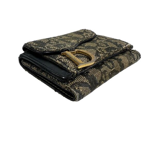 DIOR Authentic and Rare Saddle Diorissimo Christian Dior Compact Wallet Canvas L - Picture 3 of 11